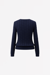 CABLE KNIT V-NECK PULL BONO - ORGANIC COTTON - 4 COLORS - PULLS - SCAPA FASHION - SCAPA OFFICIAL