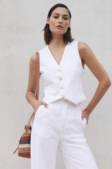 ITALIAN LINEN WAISTCOAT JANE - GILETS - SCAPA FASHION - SCAPA OFFICIAL