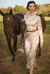 PAISLEY PRINT ITALIAN SILK DRESS IRISA - DRESSES - SCAPA FASHION - SCAPA OFFICIAL
