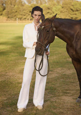 WHITE LINEN TROUSER JENNICE - TROUSERS - SCAPA FASHION - SCAPA OFFICIAL