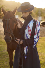 "WITH LOVE SCAPA"- LOGO SILK STRIPED SCARF STRIPE - ACCESSOIRES - SCAPA FASHION - SCAPA OFFICIAL