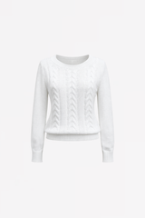 COTTON PULL GWENDY WITH CABLE DETAIL - PULLS - SCAPA FASHION - SCAPA OFFICIAL