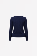 LIGHTWEIGHT CARDIGAN BELINDA - NAVY/WHITE/LT BLUE/CREAM - PULLS - SCAPA FASHION - SCAPA OFFICIAL