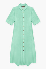 LINEN SHIRT-STYLE MAXI DRESS ARWIN - DRESSES - SCAPA FASHION - SCAPA OFFICIAL