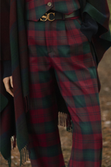 WOOL TARTAN TROUSER JOLENE - TROUSERS - SCAPA FASHION - SCAPA OFFICIAL