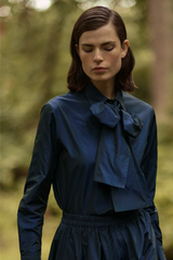 TAFFETA BOW-TIE SHIRT JULIA - SHIRTS - SCAPA FASHION - SCAPA OFFICIAL