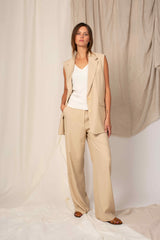 COTTON BLEND SLEEVELES KNITTED PULL SURIN - PULLS - SCAPA FASHION - SCAPA OFFICIAL