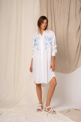 COTTON DRESS ELLI WITH EMBROIDERY - DRESSES - SCAPA FASHION - SCAPA OFFICIAL