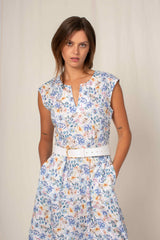 FLORAL MAXI DRESS DEXTER WITH CAP SLEEVES - DRESSES - SCAPA FASHION - SCAPA OFFICIAL