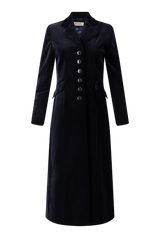 COTTON VELVET SINGLE-BREASTED COAT CHARLOTTE BIS - COATS - SCAPA FASHION - SCAPA OFFICIAL