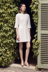 COTTON-BLEND BOUCLE MINI DRESS FEDERICA - DRESSES - SCAPA FASHION - SCAPA OFFICIAL