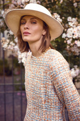 COTTON MULTI-COLOURED TWEED DRESS FEDERICA - DRESSES - SCAPA FASHION - SCAPA OFFICIAL