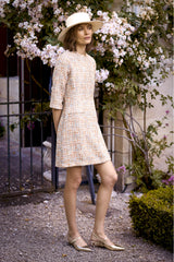 COTTON MULTI-COLOURED TWEED DRESS FEDERICA - DRESSES - SCAPA FASHION - SCAPA OFFICIAL