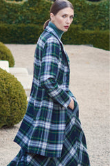 WOOL TRADITIONAL TARTAN SINGLE-BREASTED JACKET MANUELA - JACKETS - SCAPA FASHION - SCAPA OFFICIAL