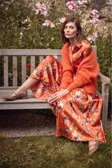 SILK FLOWER PRINT DRESS CHARLIE - DRESSES - SCAPA FASHION - SCAPA OFFICIAL