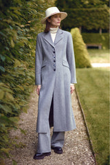 ITALIAN FLANNEL WOOL SINGLE BREASTED COAT CHARLOTTE - COATS - SCAPA FASHION - SCAPA OFFICIAL