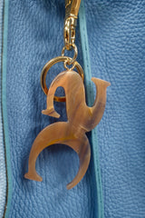 KEYCHAIN BRANDKEY - BROWN AND PINK - ACCESSOIRES - SCAPA FASHION - SCAPA OFFICIAL