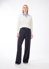 COOL WOOL WIDE-LEG TROUSERS JOLENE - TROUSERS - SCAPA FASHION - SCAPA OFFICIAL