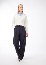 COOL WOOL WIDE-LEG TROUSERS JOLENE - TROUSERS - SCAPA FASHION - SCAPA OFFICIAL