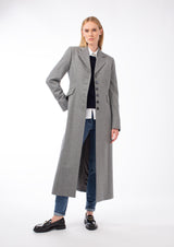 ITALIAN FLANNEL WOOL SINGLE BREASTED COAT CHARLOTTE - COATS - SCAPA FASHION - SCAPA OFFICIAL