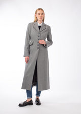 ITALIAN FLANNEL WOOL SINGLE BREASTED COAT CHARLOTTE - COATS - SCAPA FASHION - SCAPA OFFICIAL