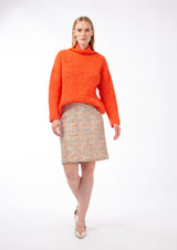 COTTON MULTI-COLOURED TWEED SKIRT DARLINGTON - SKIRTS - SCAPA FASHION - SCAPA OFFICIAL