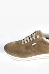 Suede sneakers taupe - SHOES - SCAPA FASHION - SCAPA OFFICIAL