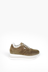 Suede sneakers taupe - SHOES - SCAPA FASHION - SCAPA OFFICIAL