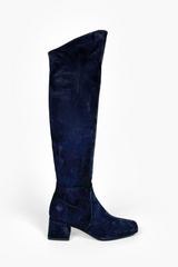 Suede knee-length boots Nadia - SHOES - SCAPA FASHION - SCAPA OFFICIAL