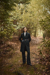 FINE ITALIAN WOOL FLANEL PINSTRIPE COAT MARGO - COATS - SCAPA FASHION - SCAPA OFFICIAL