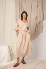 BROIDERY COTTON MIDI SKIRT CHEYENNE - Skirts - SCAPA FASHION - SCAPA OFFICIAL