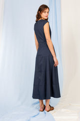 COTTON MAXI DRESS DEXTER WITH CAP SLEEVES - DRESSES - SCAPA FASHION - SCAPA OFFICIAL