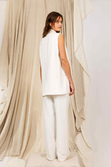 COTTON BLEND SLEEVELES KNITTED PULL SURIN - PULLS - SCAPA FASHION - SCAPA OFFICIAL