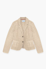 WASHED LINEN SINGLE BREASTED JACKET SAND - JACKETS - SCAPA FASHION - SCAPA OFFICIAL