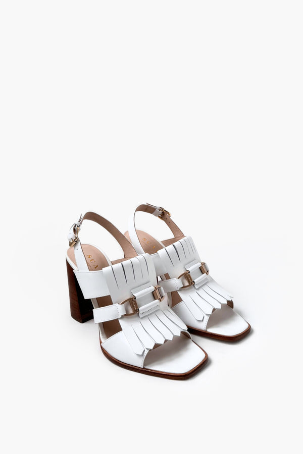 LEATHER HEELS WITH FRINGE - SHOES - SCAPA FASHION - SCAPA OFFICIAL