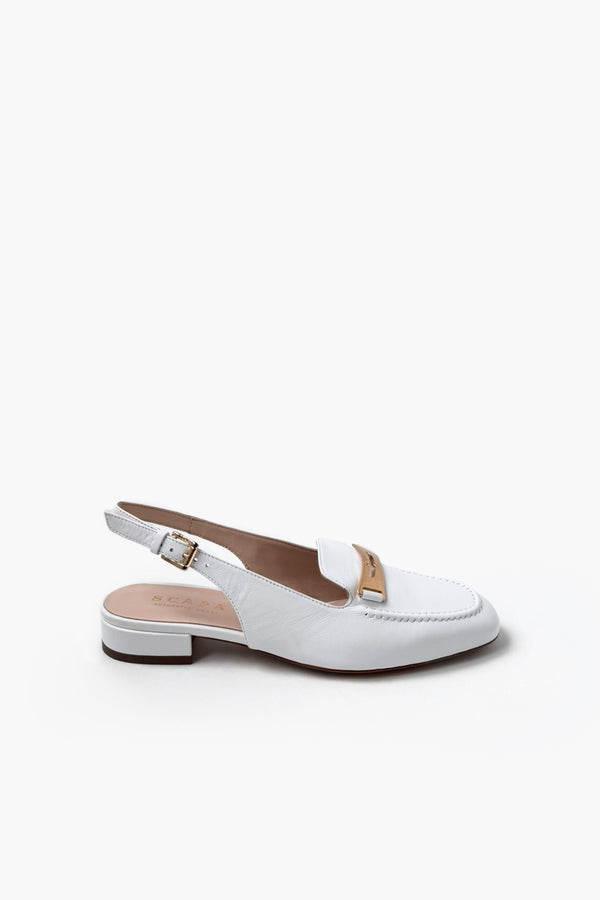 LEATHER SLINGBACK WITH BUCKLE DETAIL - SHOES - SCAPA FASHION - SCAPA OFFICIAL