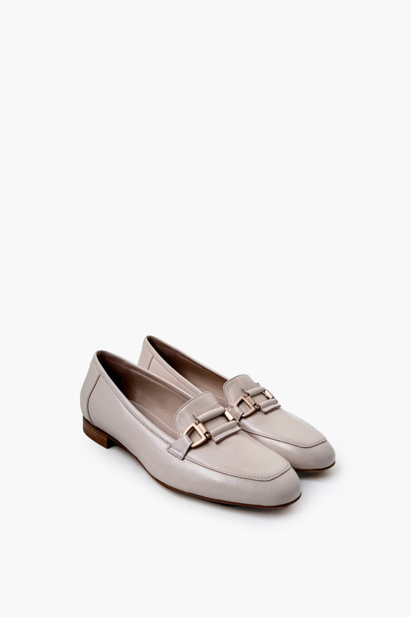 LEATHER LOAFERS WITH METALLIC DETAIL - SHOES - SCAPA FASHION - SCAPA OFFICIAL