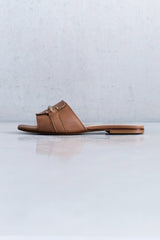 LEATHER SLIPPER WITH FINE BUCKLE - SHOES - SCAPA FASHION - SCAPA OFFICIAL