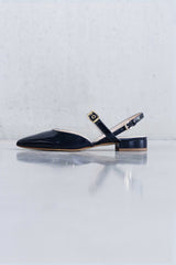 GLOSSY LEATHER SLINGBACK - NAVY - SHOES - SCAPA FASHION - SCAPA OFFICIAL