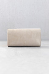SUEDE CLUTCH - DK BEIGE AND SAND - BAGS - SCAPA FASHION - SCAPA OFFICIAL