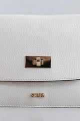 TEXTURED LEATHER CROSSBODY BAG - OFF-WHITE - BAGS - SCAPA FASHION - SCAPA OFFICIAL
