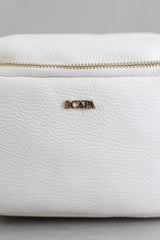 LEATHER CROSS BODY PUMA - OFF WHITE/IVORY/CHOCOLATE - BAGS - SCAPA FASHION - SCAPA OFFICIAL