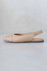 SLINGBACK BALLERINA - WHITE AND LIGHT BEIGE - SHOES - SCAPA FASHION - SCAPA OFFICIAL