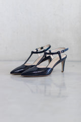 LEATHER HEELS - PINK AND NAVY - SHOES - SCAPA FASHION - SCAPA OFFICIAL