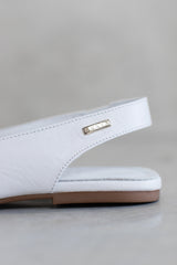 SLINGBACK BALLERINA - WHITE AND LIGHT BEIGE - SHOES - SCAPA FASHION - SCAPA OFFICIAL