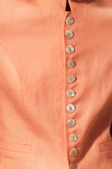 ITALIAN ORANGE LINEN JACKET HYLTON - JACKETS - SCAPA FASHION - SCAPA OFFICIAL
