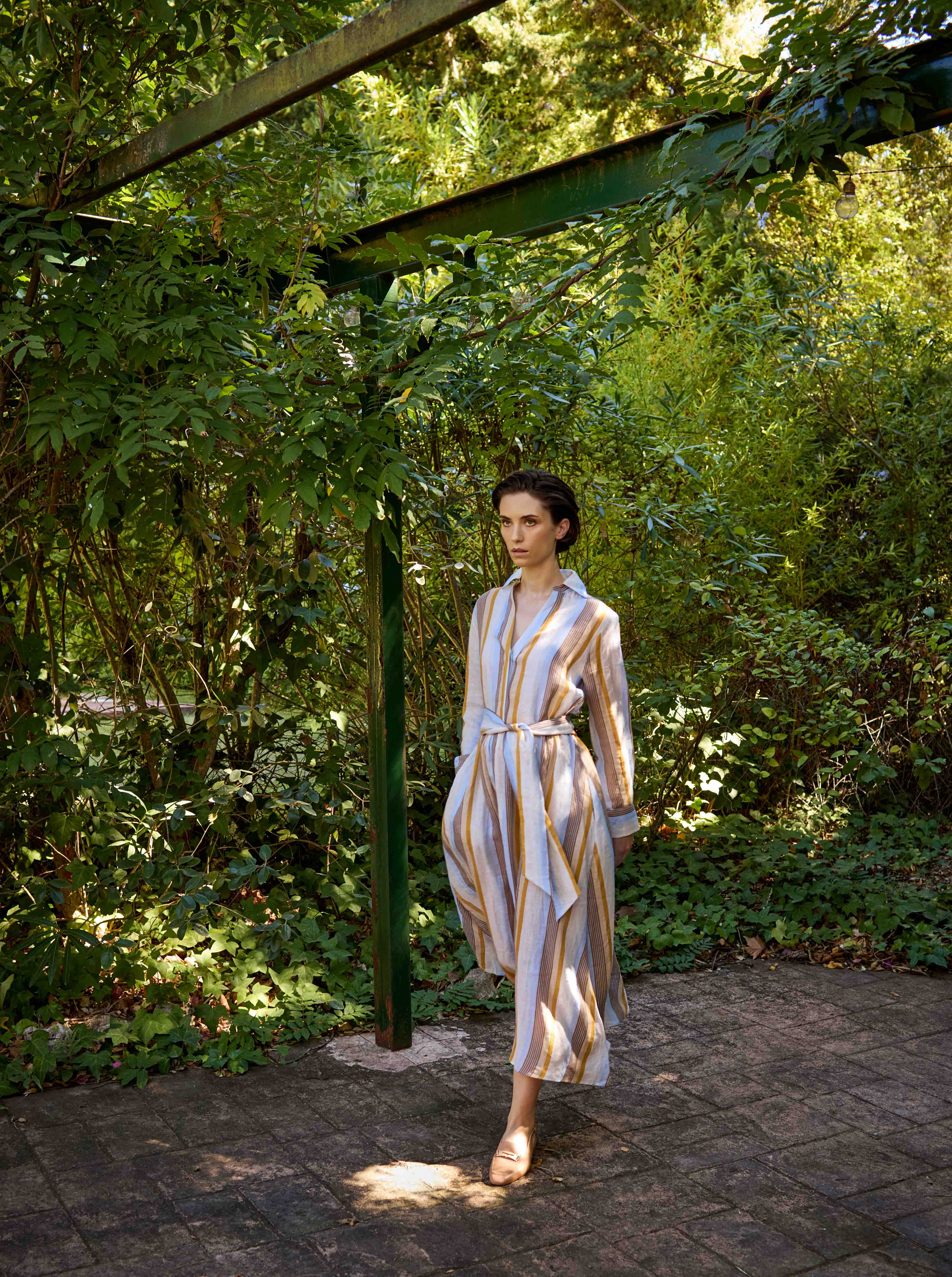 SCAPA - STRIPED LINEN DRESS SERAFIA