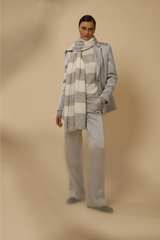 SCAPA FLOW - KNIT SCARF - ICE - STRIPED