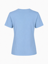 SHORT SLEEVE COTTON T-SHIRT GISELLE- AZURE BLUE