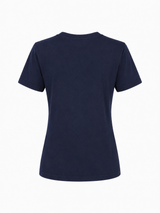 COTTON V-NECK T-SHIRT GITTE - NAVY/LILAC/LIGHT BLUE/LIGHT PINK/BLUE/SOFT RED